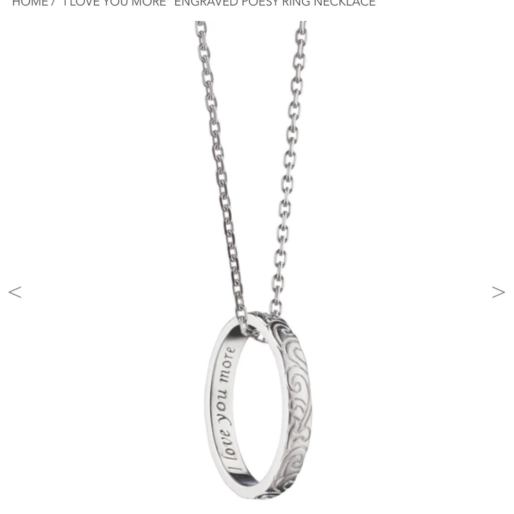 Monica Rich Kisangani Posey Ring on 17” Sterling Silver Chain